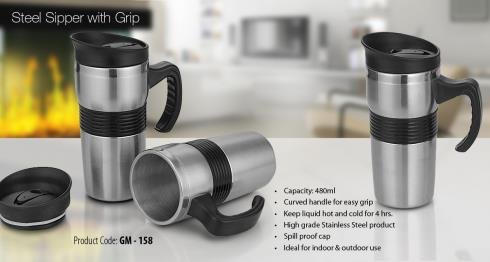 GM STEEL SIPPER WITH GRIP thumb