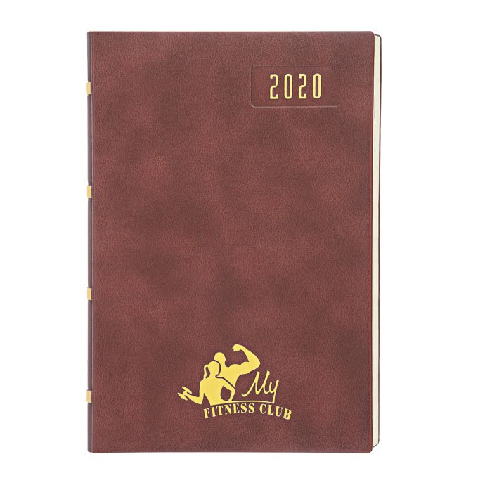 a5 size soft cover one dated promotional diaries corporate notebooks logo printed embossed diaries