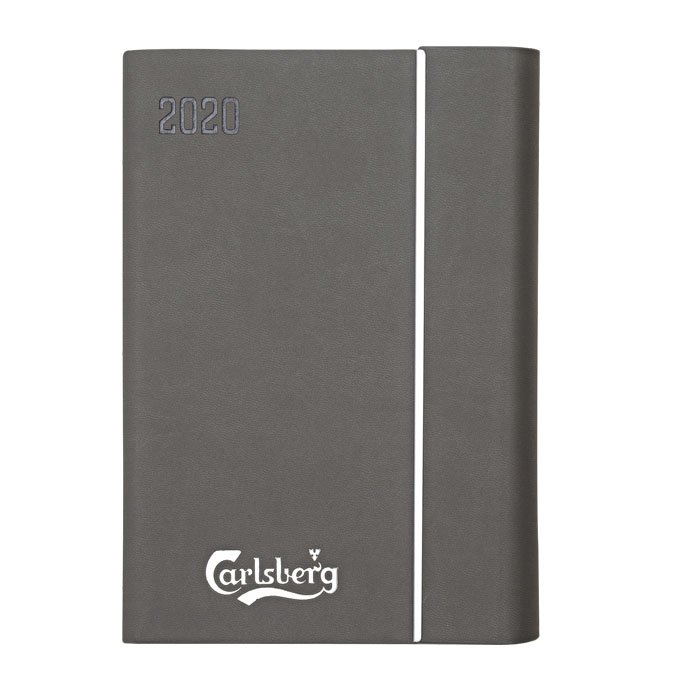 a5 size soft cover one dated promotional diaries corporate notebooks logo printed embossed diaries