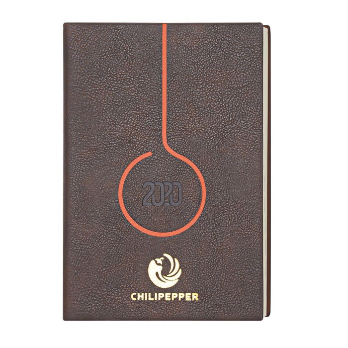 a5 size soft cover one dated promotional diaries corporate notebooks logo printed embossed diaries