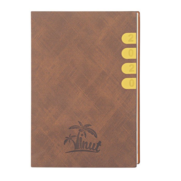 a5 size soft cover one dated promotional diaries corporate notebooks logo printed embossed diaries