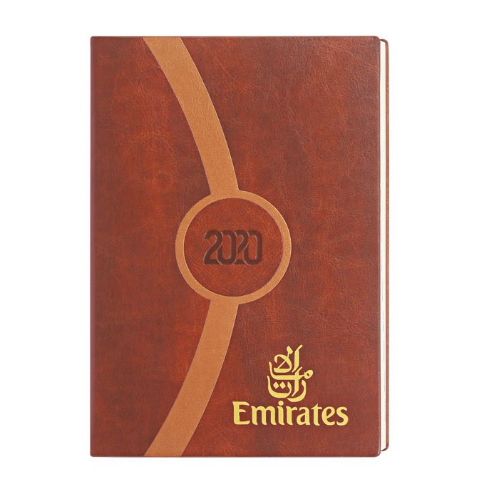 a5 size soft cover one dated promotional diaries corporate notebooks logo printed embossed diaries