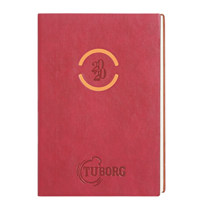 a5 size soft cover one dated promotional diaries corporate notebooks logo printed embossed diaries