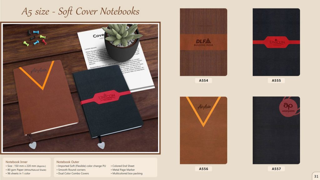 Promotional Diaries, Corporate diaries, Logo Printed Embossed Notebooks