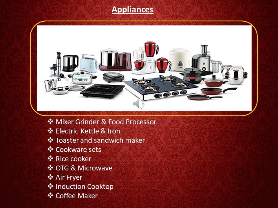 Home and kitchen appliances as corporate diwali gifting options for employee